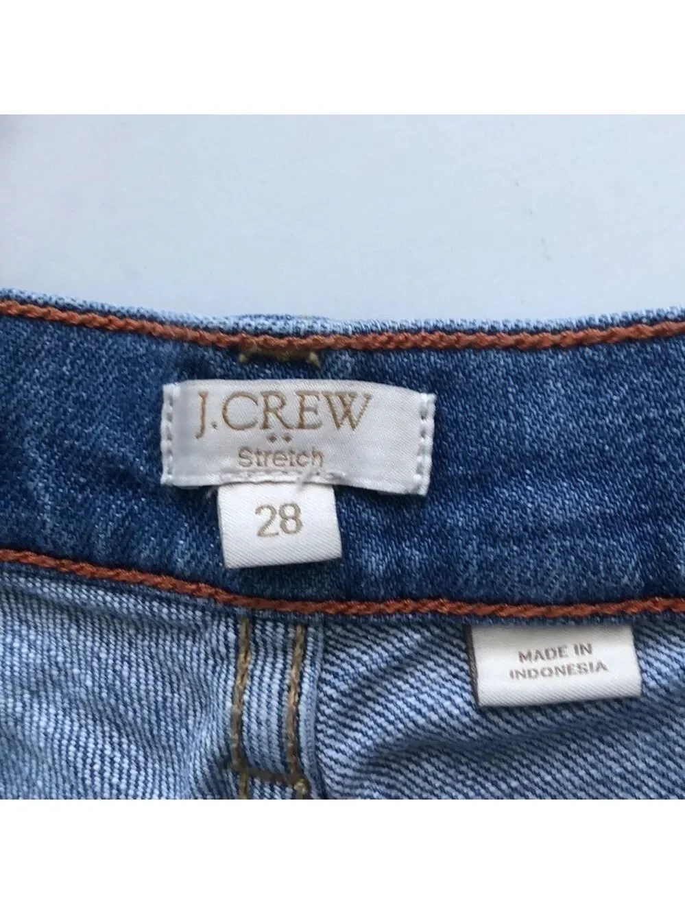 J. Crew Denim Jean Shorts Stretch Fit Cuffed Size 28 - Picture 4 of 9